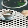 thumbnail image 2 of Ambesonne Geometric Fitted Round Tablecloth, Large Polka Dots, 56"- 60" Diameter, Black White, 2 of 5