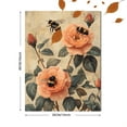 thumbnail image 3 of Qisvanset 12x16 Inch Framed Canvas Wall Art Bumblebee Vintage Rose Cottagecore Botanical Rustic Wall Decor, 3 of 8