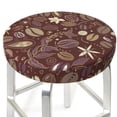 thumbnail image 3 of Kll Coffee And Flowers Round Bar Chair Cushion Cover 13 Inch,Bar Stool Protector With Elastic, Soft Washable, 3 of 7