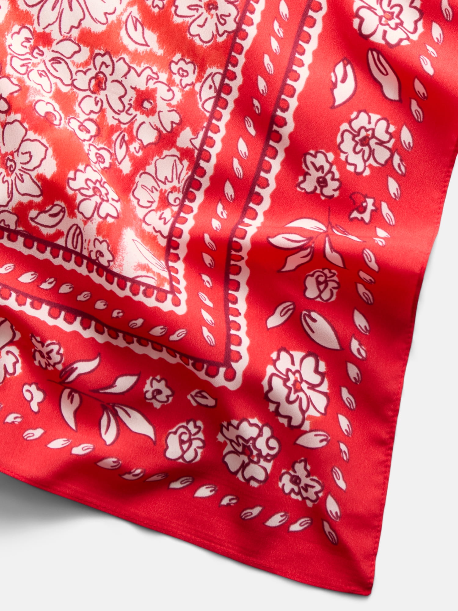 Scenario Women's Printed Square Scarf, Red