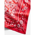 thumbnail image 3 of Scenario Women's Printed Square Scarf, Red, 3 of 4