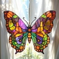 thumbnail image 4 of Butterfly Stained Glass Acrylic Suncatcher - Trippy Rainbow Window Art With Bold Wings - Boho Gift For Free Spirits & Color Lovers, 4 of 5