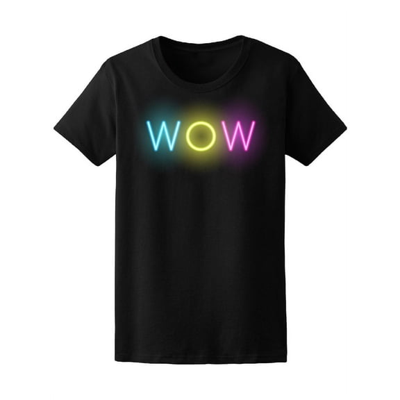 Sharp Letters Sign Wow T-Shirt Women -Image by Shutterstock, Female Small