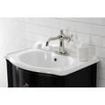 thumbnail image 2 of Kingston Brass KSD154BXPN Nautical One-Handle Single-Hole Bathroom Faucet with Deck Plate and Push Pop-Up Drain, Polished Nickel, 2 of 7