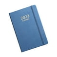 thumbnail image 6 of 2023 Daily Weekly Agenda Planner, Diary Journal Thick Paper Goals Habits Schedules Track PU Cover A5 Notebook Planner, for Family Supplies Blue, 6 of 10
