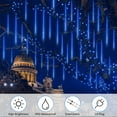 thumbnail image 3 of Morttic 19.7in 8 Tube 288 LED Meteor Shower Rain Lights Waterproof Falling Raindrop Fairy String Light for Christmas Holiday Party Patio Decor,Blue, 3 of 9