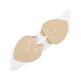 thumbnail image 3 of INSPIRE CHIC Women's Golden Leaf Stretchy Belts, Fashion Vintage Elegant Elastic Waistband for Dress Coat 26.4x2.4" White, 3 of 6