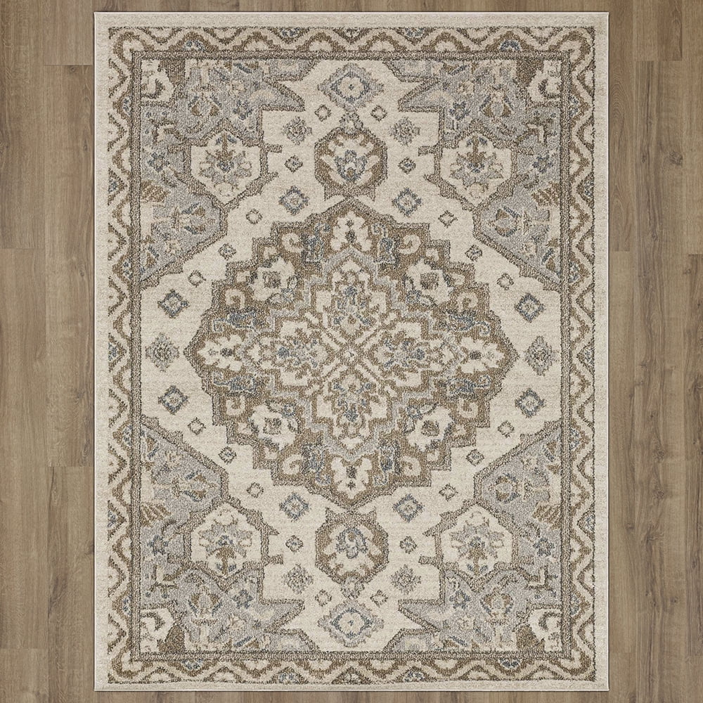 Mohawk Home Huffman Indoor Ornamental Area Rug, Grey, 7'10" x 10'