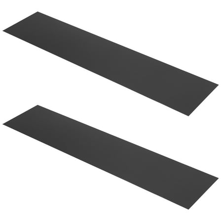 WEUVEB Self-Adhesive Door Kick Plate, Black Stainless Steel, for Interior and Exterior, 2Pcs