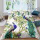 thumbnail image 2 of Funda Nórdica Queen Size Elegante Floral Pájaro Ropa de Cama Set Verde, 2 of 6