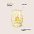 thumbnail image 4 of JONATHAN Y Double Happiness 18" Chinoiserie Ceramic Drum Garden Stool, Yellow/White, 4 of 8