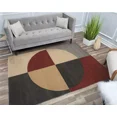 thumbnail image 4 of Geometric rug, Hand tufted wool area rug, 5x8 Bed, Living room carpet, 4 of 10