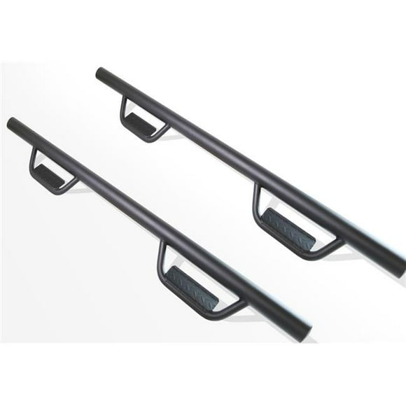 Conext 289-TX-02 Hoop 2 Smaller Rear Door Side Steps Running Boards for 2007-2018 Chevy Silverado, GMC Sierra Extension Cab & Double Cab - Texture