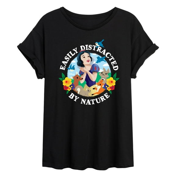 Disney - Snow White Distracted By Nature - Juniors Ideal Flowy Muscle T-Shirt