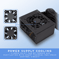 thumbnail image 3 of Apevia SFX-AP600W 600W Micro-ATX Power Supply – Fixed Cables, Low Noise, Full Range Active PFC, Desktop & Gaming PC, Server Compatible PSU, 3 of 6