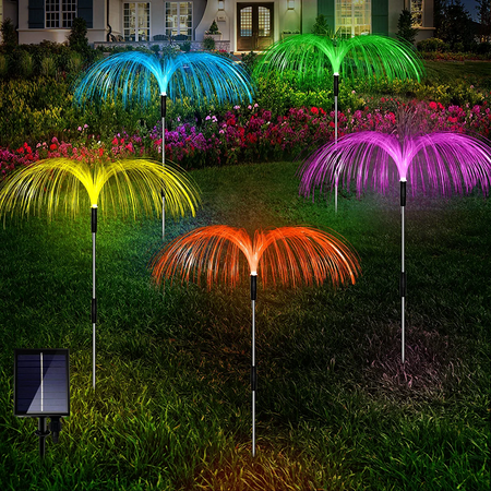 

Solar Outdoor Lights 5 Pack 7 Color Changing Solar Garden Lights 2 Modes Waterproof Solar Lights Outdoor Decorative for Garden Yard Patio Pathway Party Wedding Birthday Holiday Decor