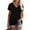 Black, variant on LOVZFMLL Women's T-Shirts Short Sleeve V Neck Shirts Summer Casual Basic Tees Solid Color Loose Fit Soft Tops with Pocket Black L
