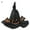 4, variant on Pet Halloween Hat, Funny Cute Pumpkin Bat Pattern Adjustable Pointed Wizard Cap Costume Accessories for Dog Cat Party Cosplay