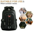 thumbnail image 7 of Travel Backpack for Men Women Multifunctional Waterproof Casual Backpacks Lightweight Multi Pocket Daypack Bag,BP8016-Black, 7 of 7