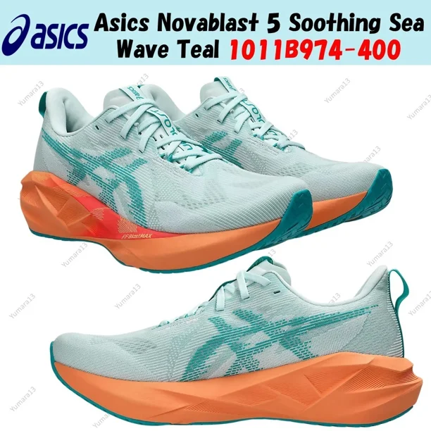 Asics Novablast 5 Soothing Sea Wave Teal 1011B974-400 Men's Size