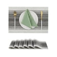 thumbnail image 1 of Set de 6 Individuales Leetaltree Negro con Blanco Tejido de PVC, 1 of 9