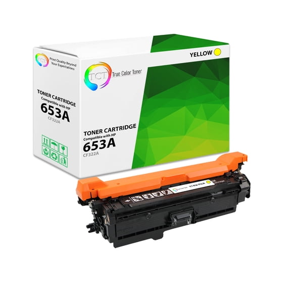 TCT 653A Yellow Toner Cartridge - Compatible With HP 653A CF322A