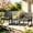 Black, variant on Patio Furniture Set, Outdoor Bistro Set for 2 with Rocking Chairs, Glass Coffee Table & Removable Cushion for Garden Backyard Balcony Lawn Pool, Gray
