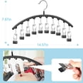 thumbnail image 4 of Cuipingoo Perchas para sombreros para armario Paquete de 2 soportes organizadores de sombreros de metal para perchas y armarios de habitación Estantes para sombreros para gorras de béisbol con 10 clip, 4 of 5