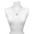 thumbnail image 3 of Delight Jewelry Silvertone Mini Skull and Bones with 3 AB Crystals Silver-tone You Mean the World to Me Ring Necklace, 18", 3 of 4
