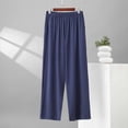 thumbnail image 2 of Pafei Tyugd Lounge Pants for Men Big and Tall Soft Cozy Pajama Pants with Pockets Loose Fit Cozy Straight Leg Solid Color Casual Pants 2026 Navy 4XL, 2 of 7