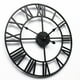 thumbnail image 4 of Reloj de pared para oficina en casa, estilo vintage, diseño numérico, metal, bajo ruido, reloj montado en la pared, negro Inevent HA4579-03B, 4 of 6