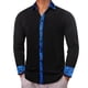 thumbnail image 5 of Camisa de vestir Barry.Wang negra para hombre de manga larga de negocios, 5 of 6