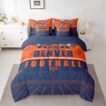 thumbnail image 2 of Erosebridal Football Print Bedding Queen Size,Sport Gamer Comforter Sets with Sheets,Microfiber Reversible Bedding Sets Queen Size,Sport Theme Decor(Denver),7 Pieces, 2 of 5