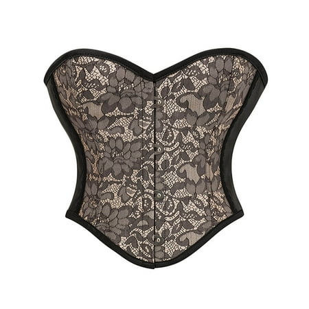 Bustier Corset Top Women Strapless Corset Brown Lace Bustier Top for Women