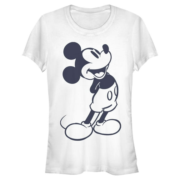 Juniors Mickey & Friends Large Black and White Mousey T Shirt