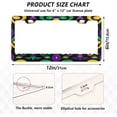 thumbnail image 3 of Coolnut 2Pcs License Plate Frames Mardi Gras Universal Aluminum License Plate Holder Cover Rust-Proof Car Tag Frame with Screw Caps Home Decor, 3 of 7