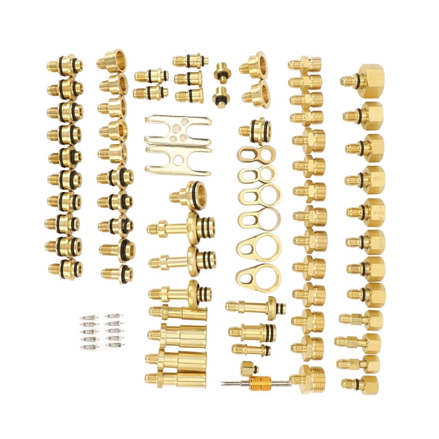 Kit De Prueba De Fugas De Aire Acondicionado Automotriz, 77 Piezas Herramienta De Reparación De Detección De Fugas De CA Resistente A La Erosión Para Coche Camión Auto AC