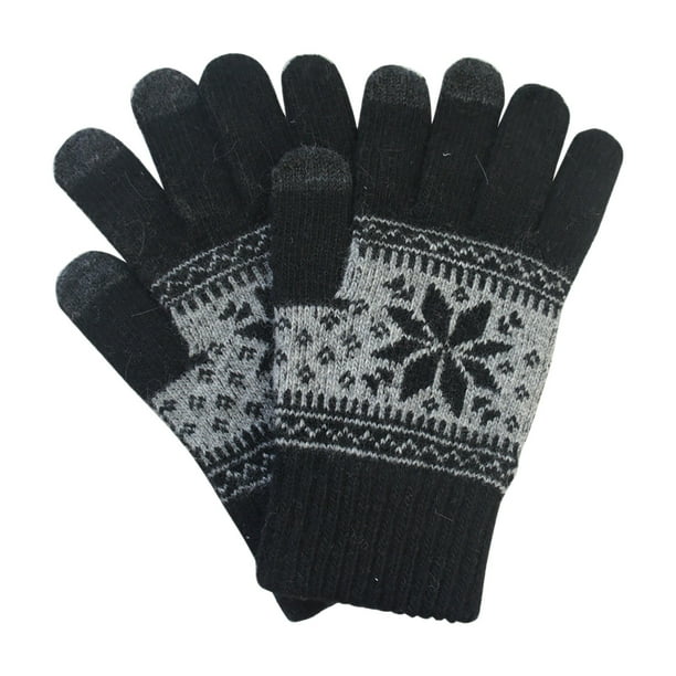 XZNGL Warm Winter Gloves Fashion Non Slip Warm Winter Artificial Knitting Wrist Gloves Mittens