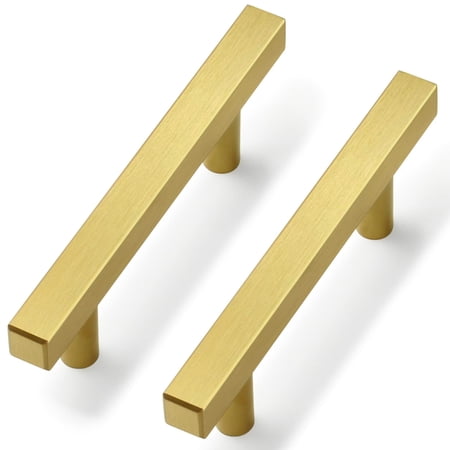 3 Inch Cabinet Handles Matte Black Cabinet Pulls Stainless Steel Drawer Pulls Square Handles for Cabinets Dressers Cupboard 76mm Hole Centers Kitchen Cabinet Hardware, 5'' Total Length