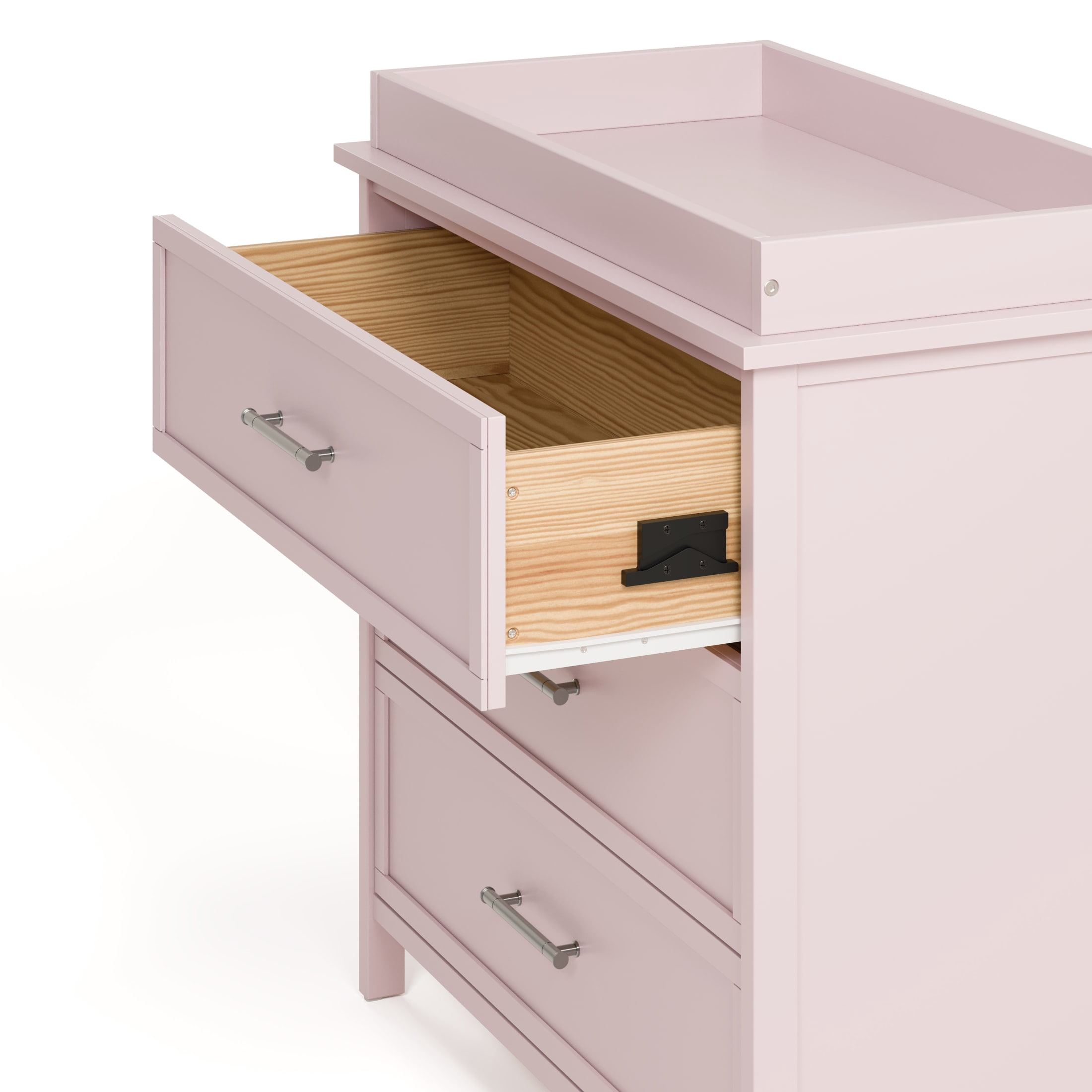 Graco Classic 3 Drawer Dresser with Infant Changing Topper, Blush