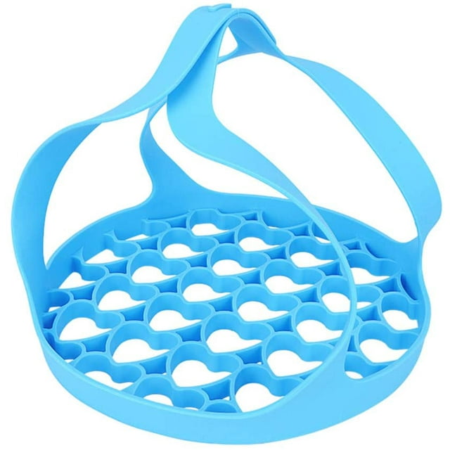 ZECATL Pressure Cooker Sling Silicone Bakeware Sling Compatible with Instant Pot 6 Qt / 8Qt , Compatible with Other Brand Multi-Function Cookers Blue