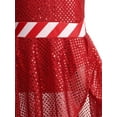 thumbnail image 7 of Haitryli Girls Christmas Santa Dance Dress Gymnastics Ballet Leotard Figure Ice Skating Bodysuit Red 8, 7 of 7
