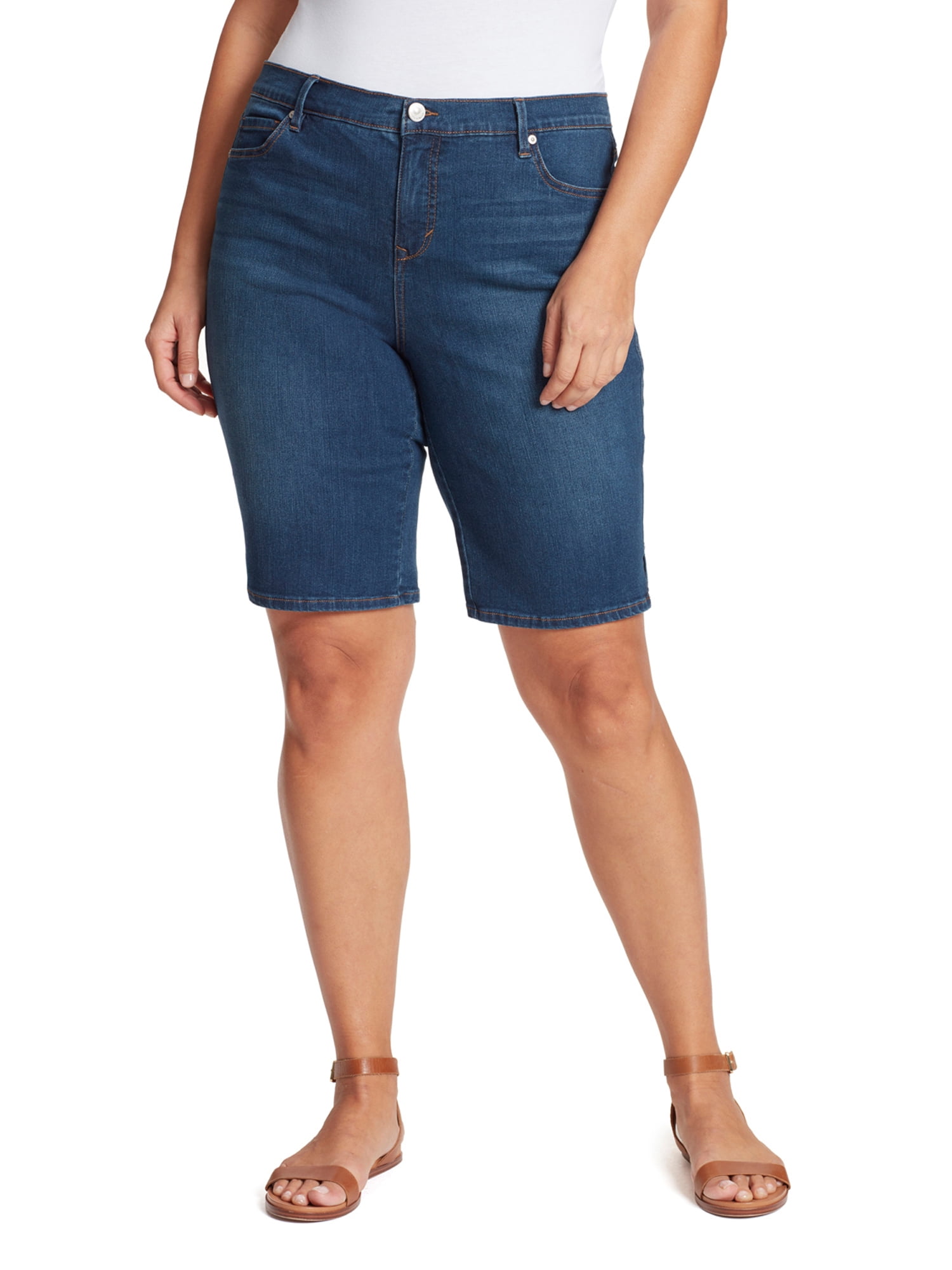 gloria vanderbilt bermuda shorts plus size