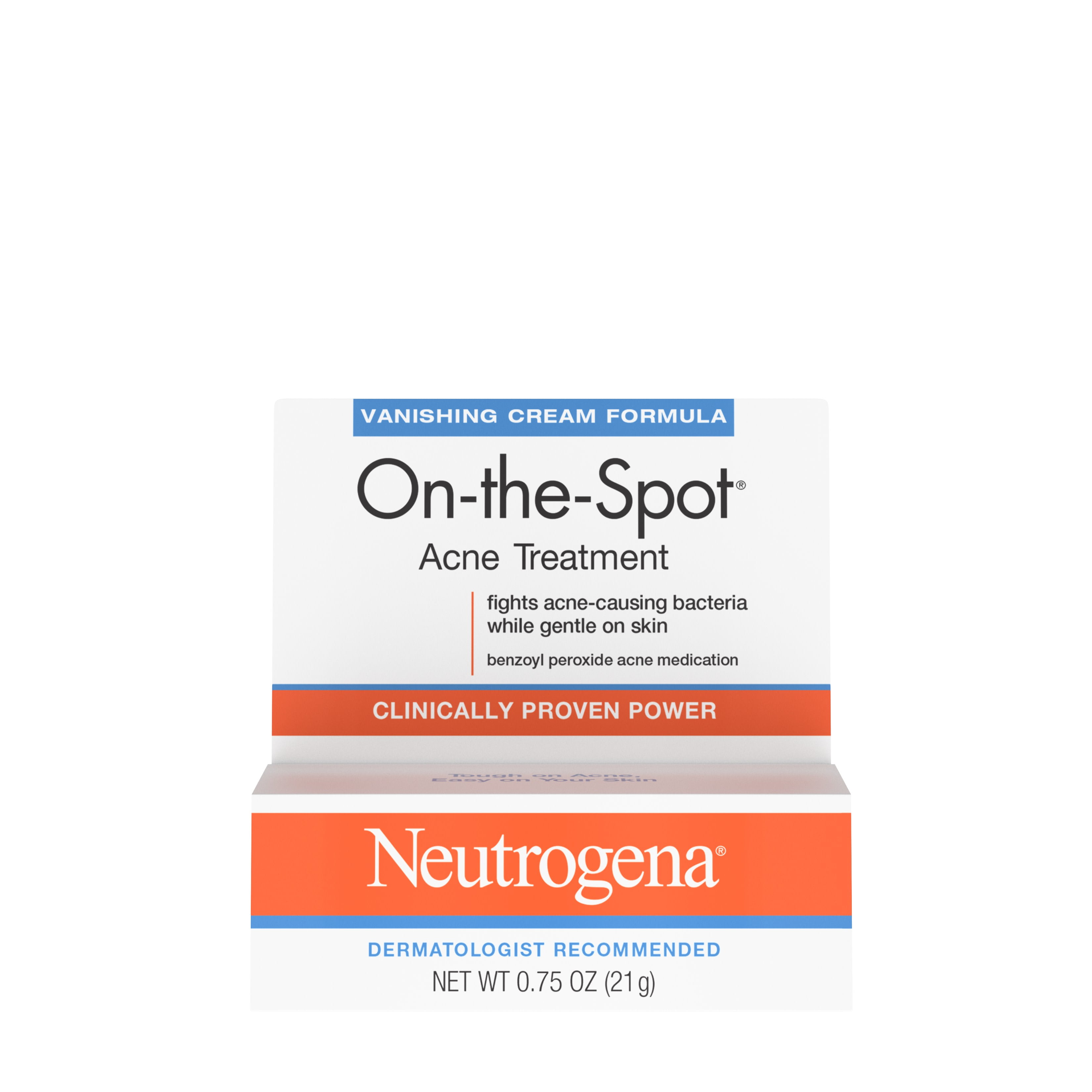 Neutrogena 2.5 Benzoyl Peroxide Acne Spot Treatment Pimple Gel, 0.75
