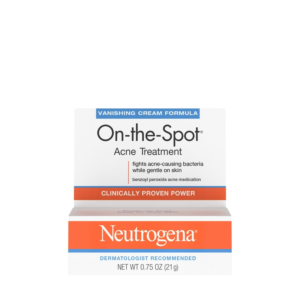 Neutrogena 2.5 Benzoyl Peroxide Acne Spot Treatment Pimple Gel, 0.75