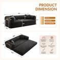 thumbnail image 4 of GUUKIN 78.8" Sleeper Sofa Bed with Pillow Floor Couch Armrest Modern Modular Sectional Sofa Loveseats Convertible for Living Room Bedroom Black, 4 of 10