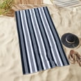 thumbnail image 7 of Superior Maui Striped Cotton Oversized Cotton Blue Beach Towel, 7 of 7