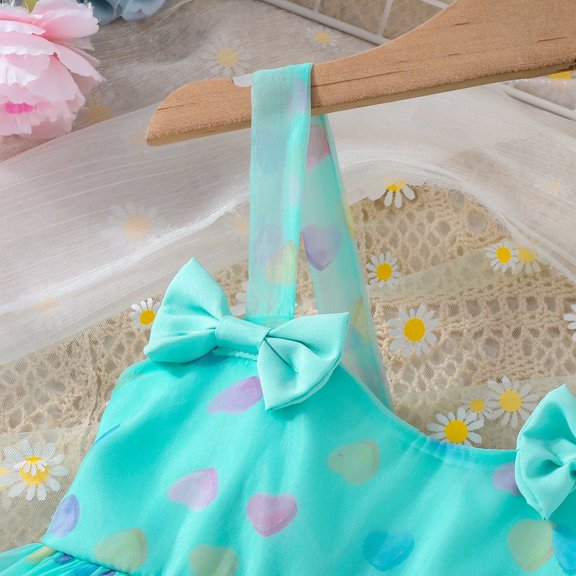 Vedolay Princess Dress Girl Dress Kids Ruffles Lace Party Wedding Dresses,Blue 5-6Years