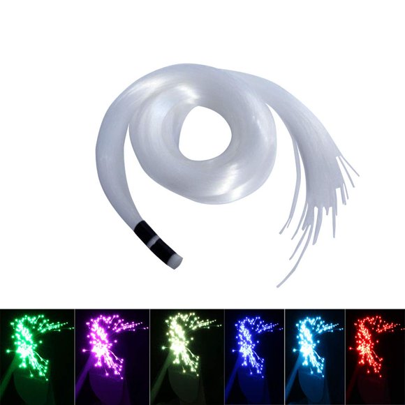 AKEPO Fiber Optic Light End Glow Cable 50pcs Ф0.03in(0.75mm) 9.8ft/3m PMMA Plastic Cable for LED Star Ceiling Sky Light Kit and Fiber Optical Lighting Decoration (Without Light Source)
