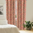 thumbnail image 2 of Ambesonne Geometric Curtains, Zig Zag Fractal Look, Pair of 28"x95", Multicolor, 2 of 5